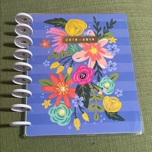 The Happy Planner Floral Striped Planner Cover with White Disk